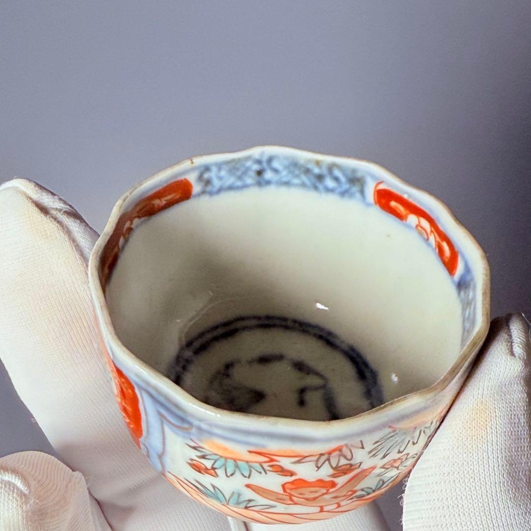 色絵花鳥図猪口10客　色絵鳳凰図向付5客