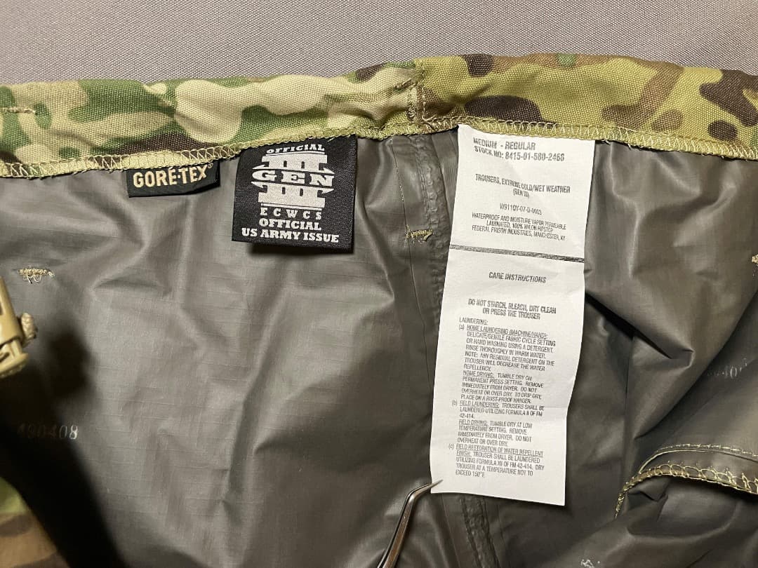 e*e様 米軍 ADS GEN3 ミリタリー 防水パンツ MEDIUM-REGU