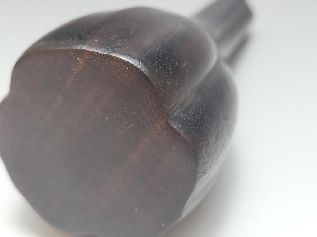 紫 檀造 一輪挿し 花瓶 明清時代 高さ約12cm