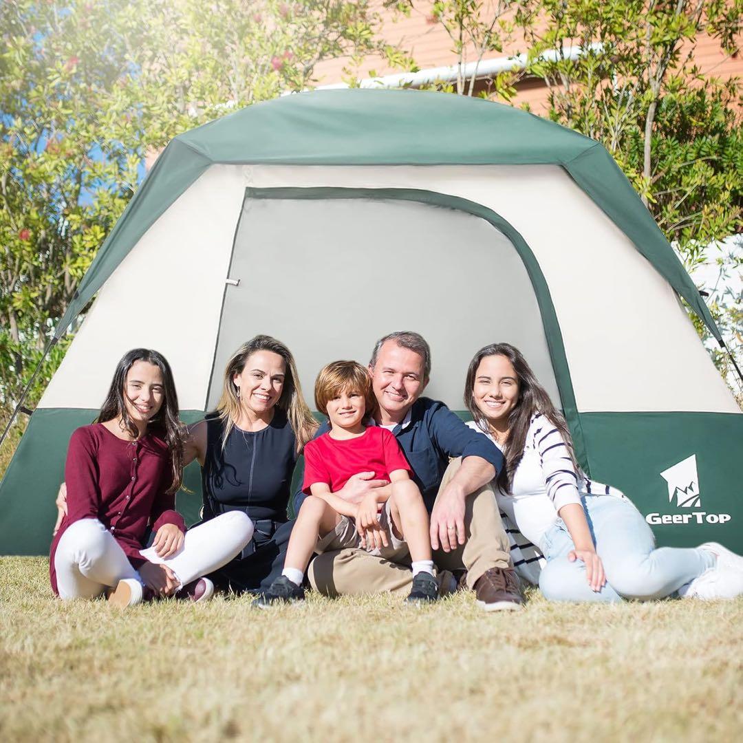 GEERTOP テント 4〜6人用 キャンプ 遮光 UPF+50 UVカット