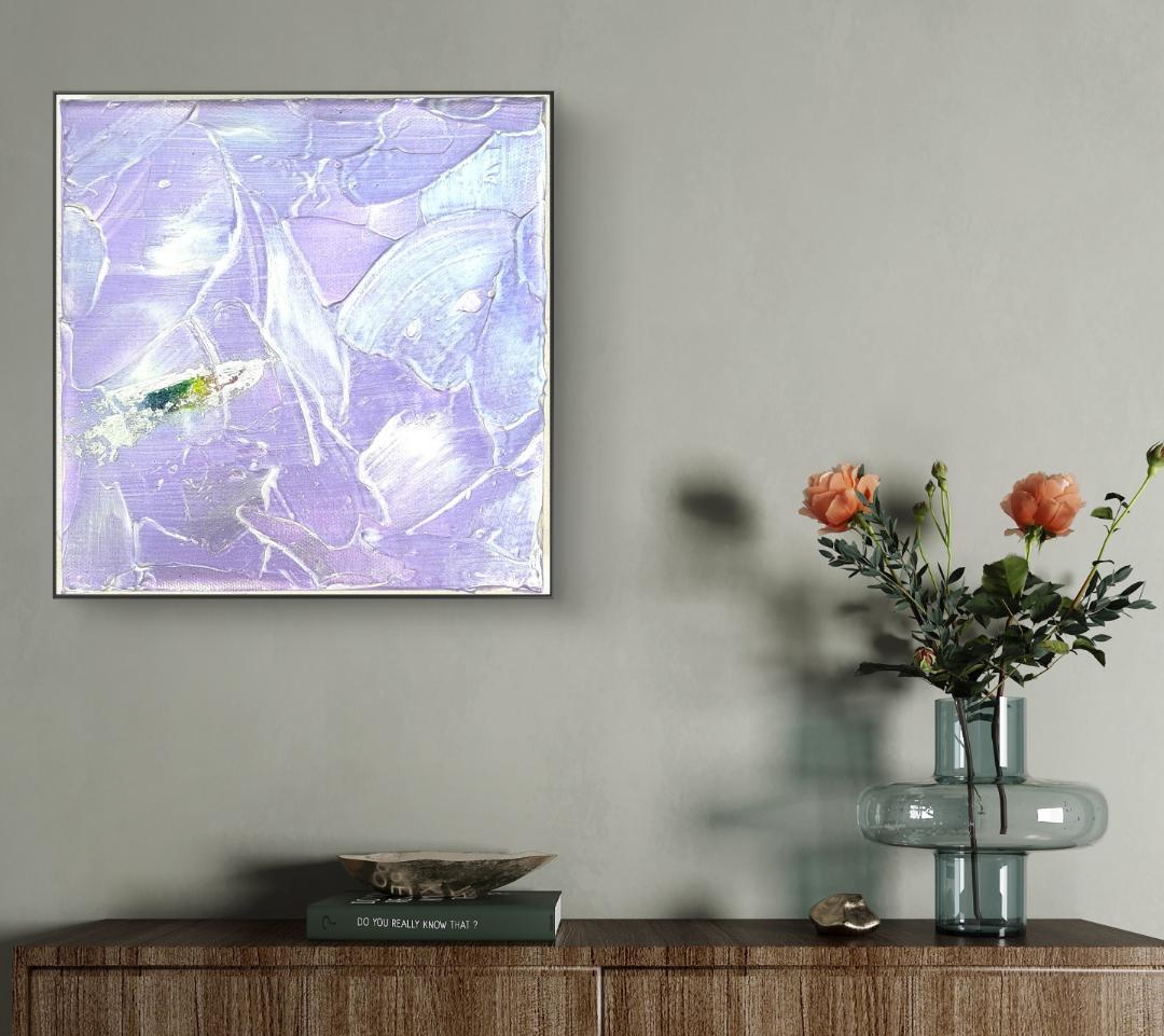 天界 / テクスチャーアート 18×18㎝ S0 原画1点のみ モダンアート