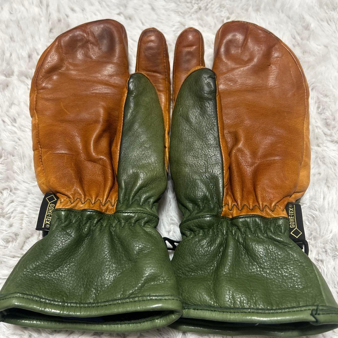 Hestra GORE-TEX ミトングローブ グリーン/ブラウン