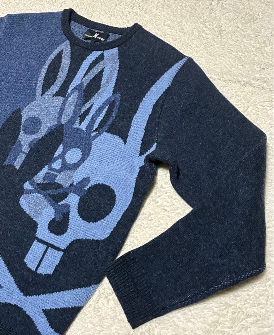 【美品】サイコバニー ジャガードバニー クルーネック ニット M