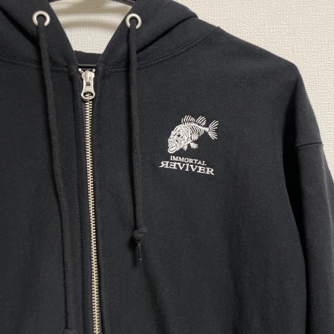 イマカツ　ダブルジップアップパーカー　XL ブラック