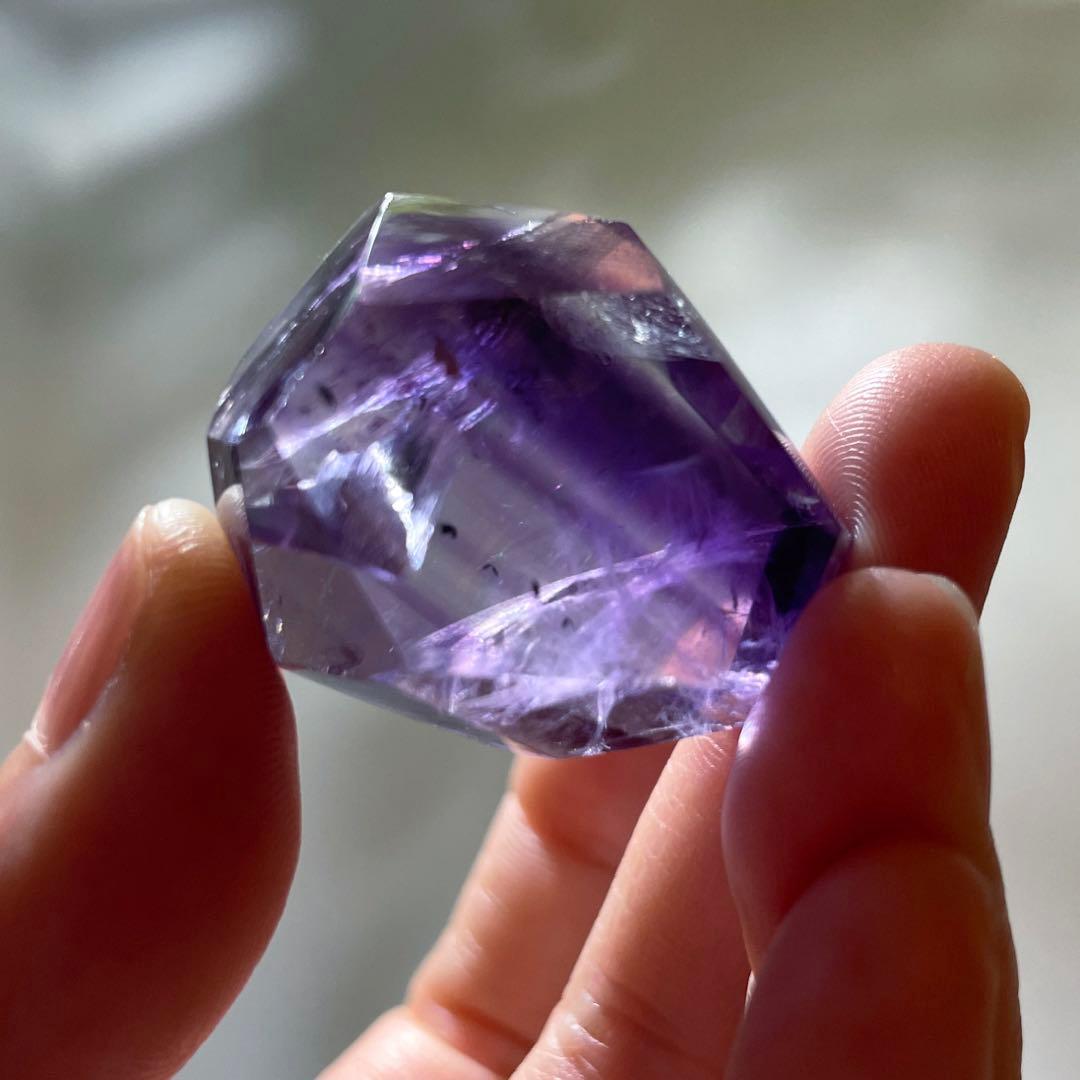 アメシスト　虹　ファントム　ロマネサイト　フリーフォーム　3.4㎝　高品質