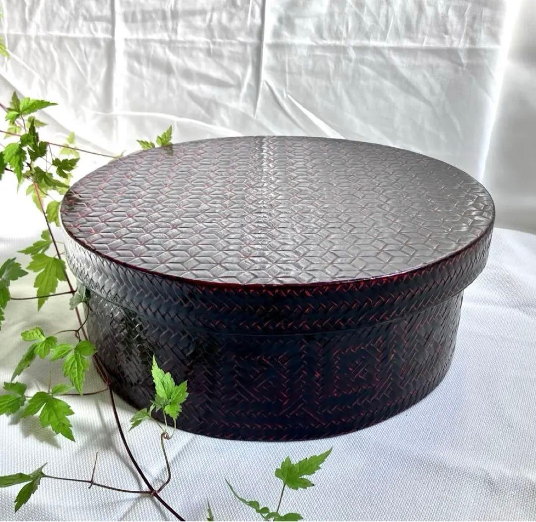 週末お値下げ✅当時物✅籃胎漆器/亀甲茶櫃/伝統工芸品