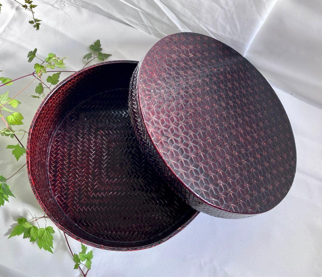 週末お値下げ✅当時物✅籃胎漆器/亀甲茶櫃/伝統工芸品