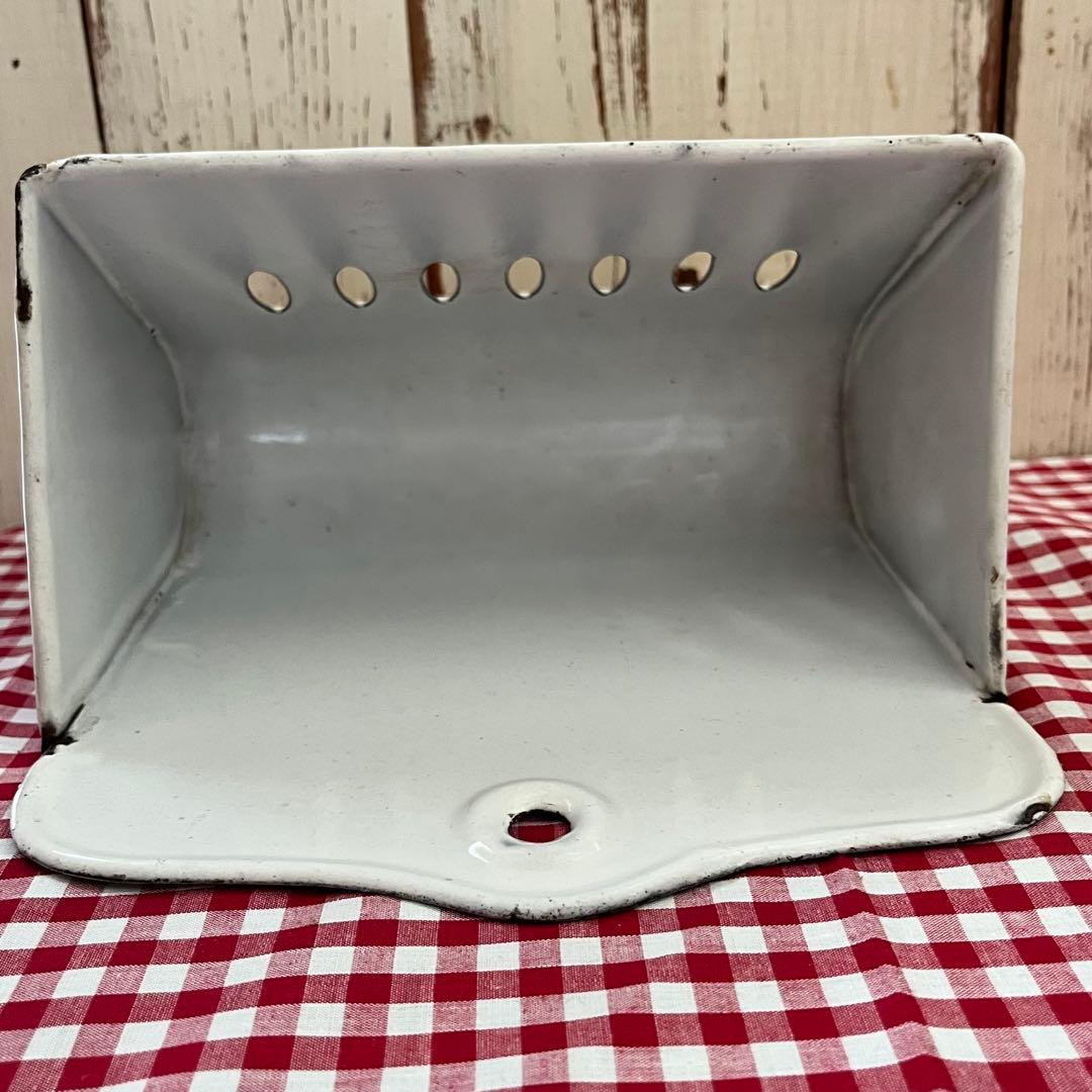 ドイツ アンティーク Zwiebeln ホーロー オニオンラック 琺瑯