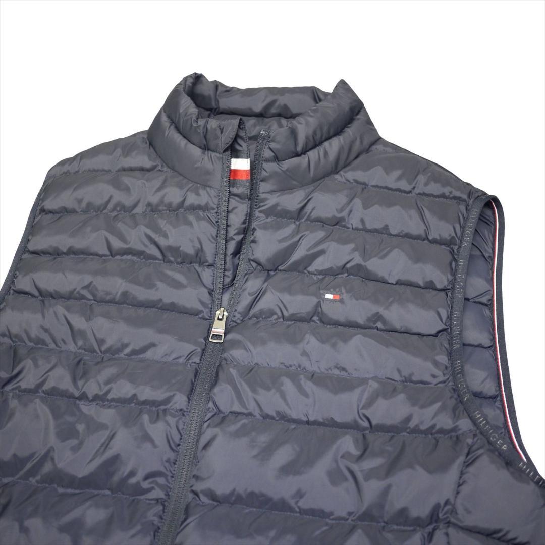 新品 トミーヒルフィガー THPROTECT 軽量 耐水 中綿 ベスト L 紺