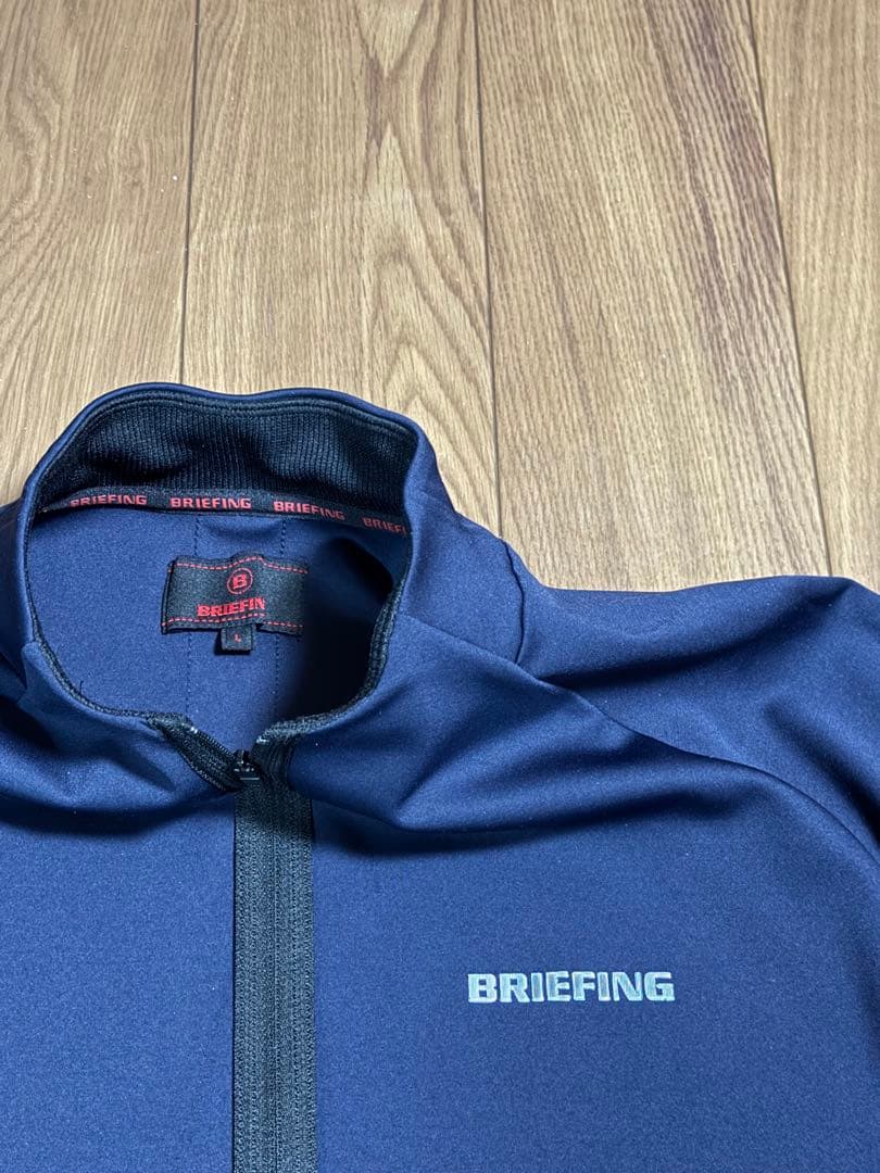 BRIEFING 長袖ハーフジップシャツ MS BACK LOGO LINE