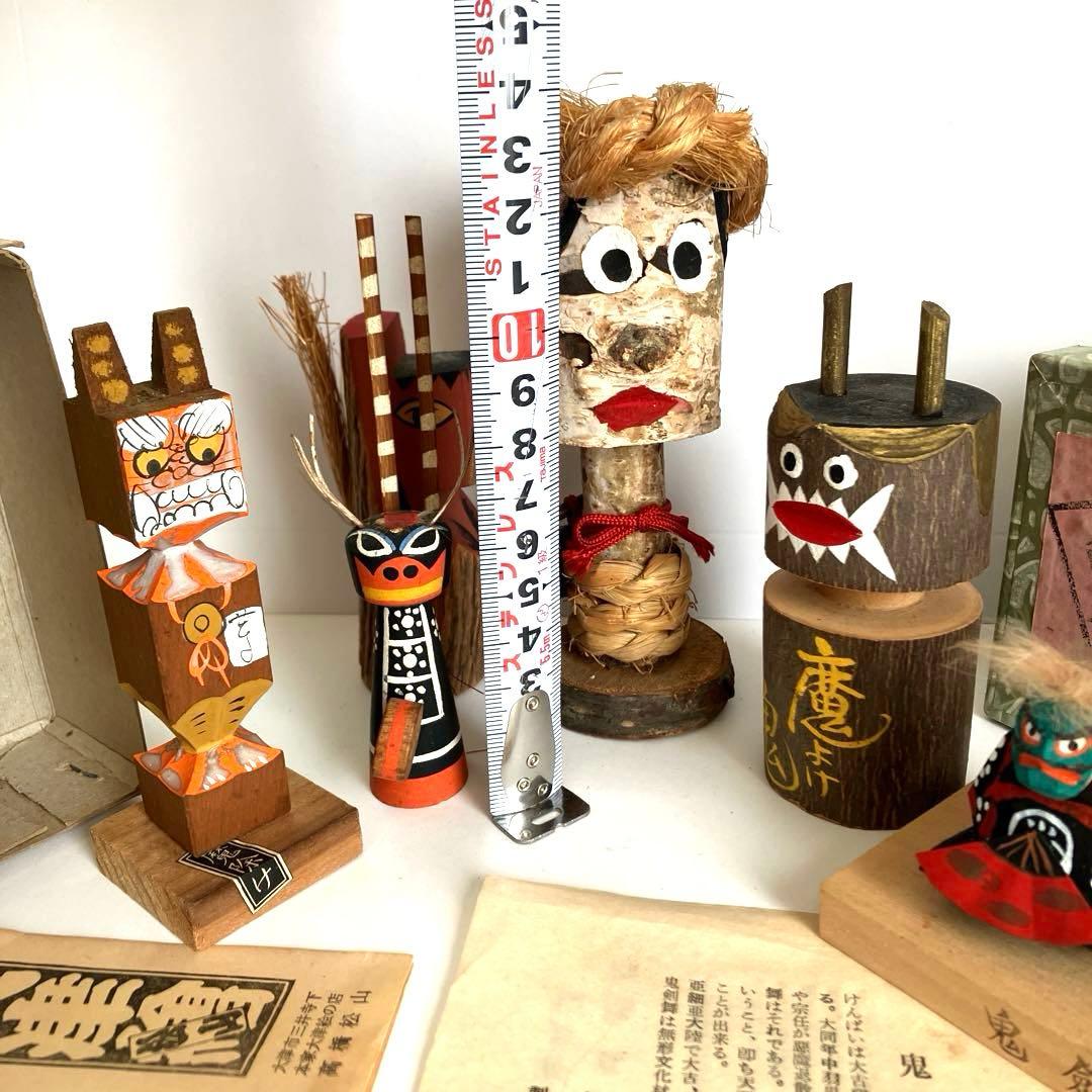 鬼こけし 妖怪 大津絵 鬼剣舞 魔除け鬼 鹿踊り 祭事 むくり こくり 怪異6点