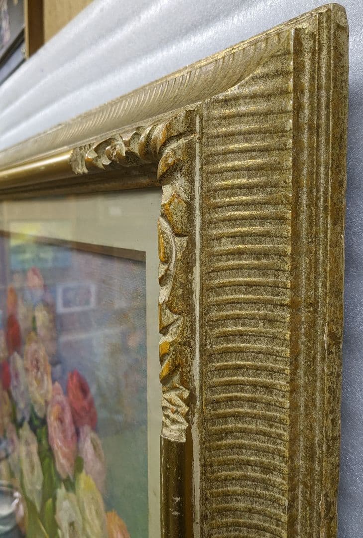 画家haru☆油彩画F12号☆薔薇☆真作、原画、一点物☆