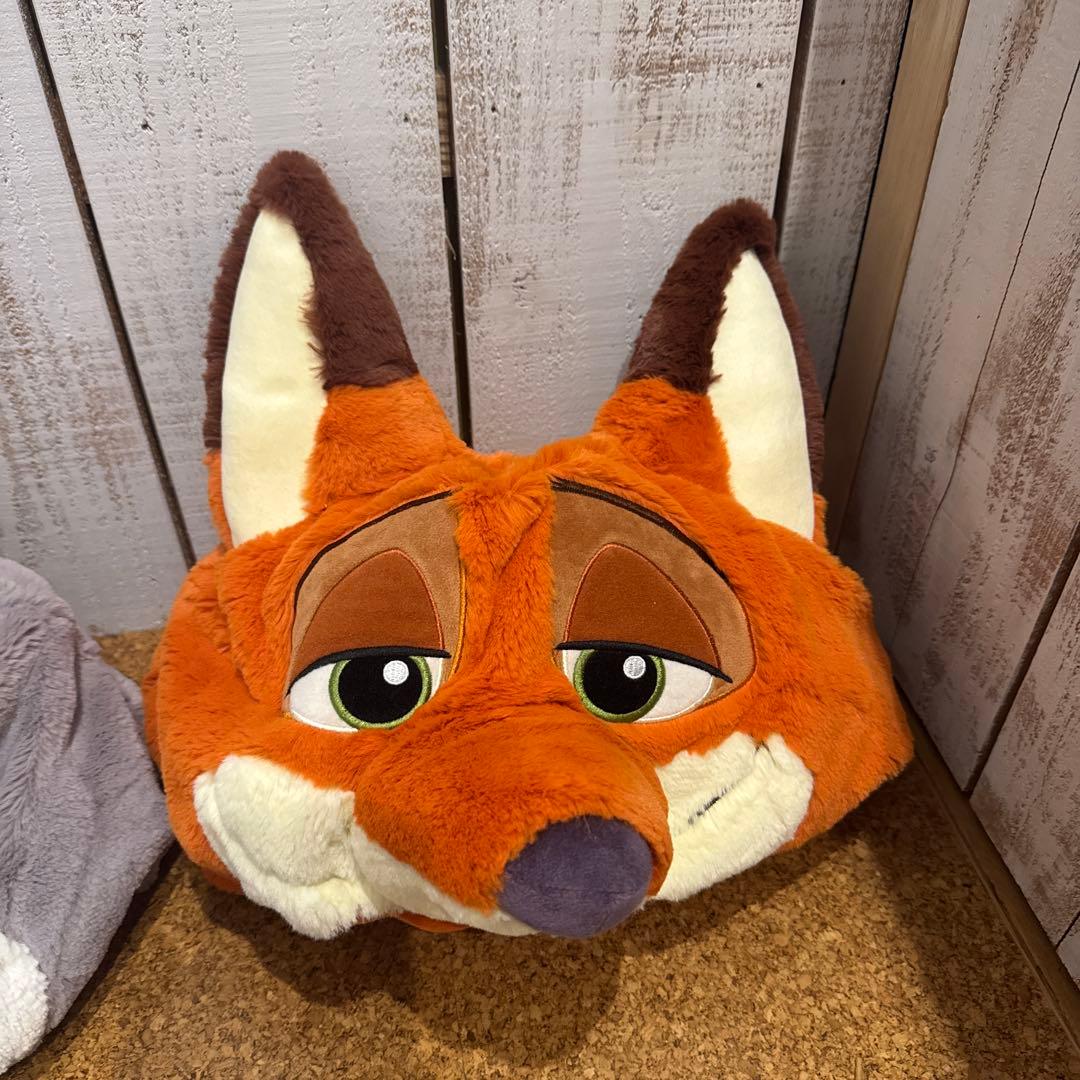 ズートピア ニックとジュディのぬいぐるみキャップ　ファンキャップ