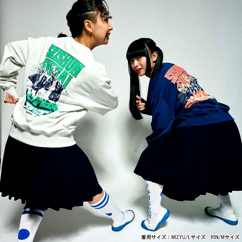 本日限定価格 新しい学校のリーダーズ トレーナー L 青春襲来 チラシ 缶バッジ