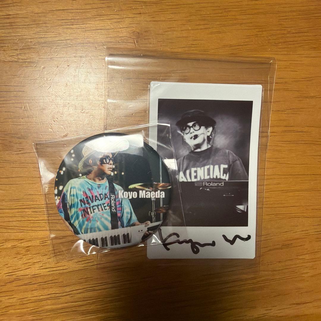 Rockon Social Clubくじ景品　前田耕陽直筆サインチェキ・缶バッチ