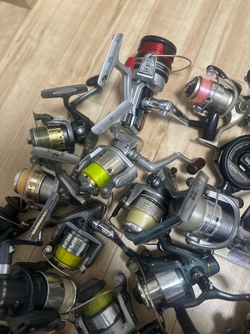 スピニングリール多数セット (ジャンク品)