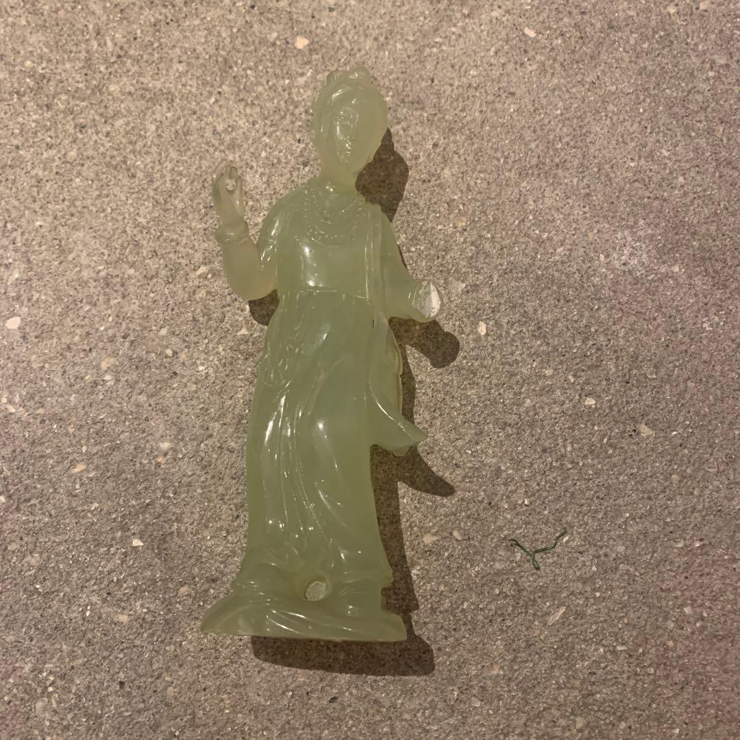翡翠　女像　中国美術　貴重　アンティーク　ヴィンテージ