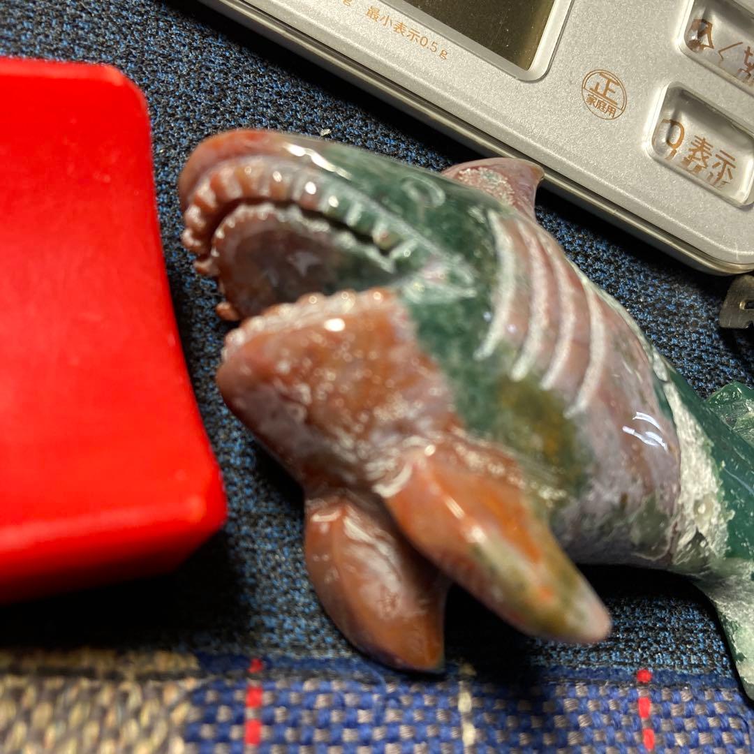 ♪(๑ᴖ◡ᴖ๑)♪海の暴れん坊、大理石のサメくん‼︎ のオブジェ