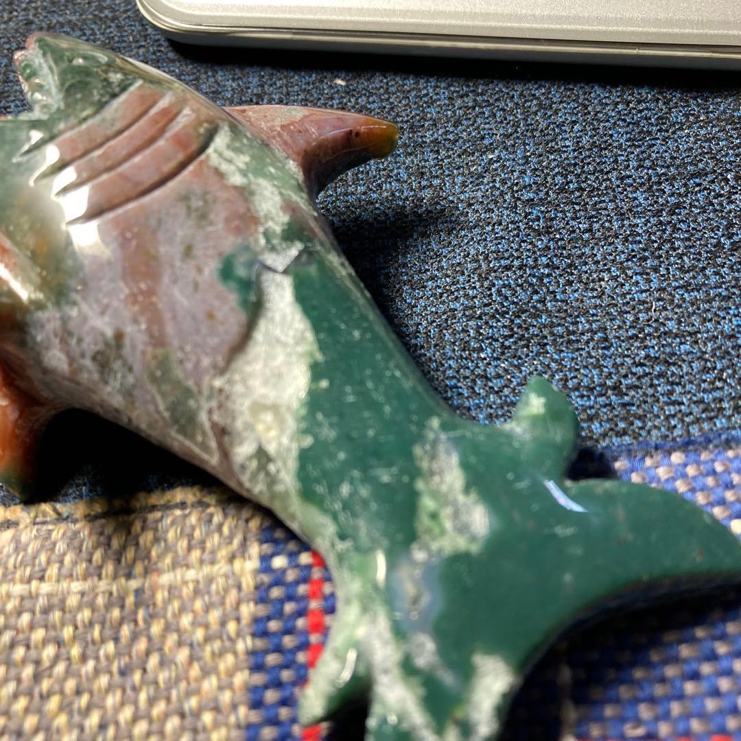 ♪(๑ᴖ◡ᴖ๑)♪海の暴れん坊、大理石のサメくん‼︎ のオブジェ