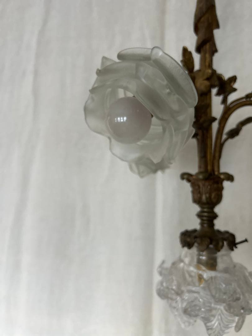 フランスアンティーク ローズリボンランプ