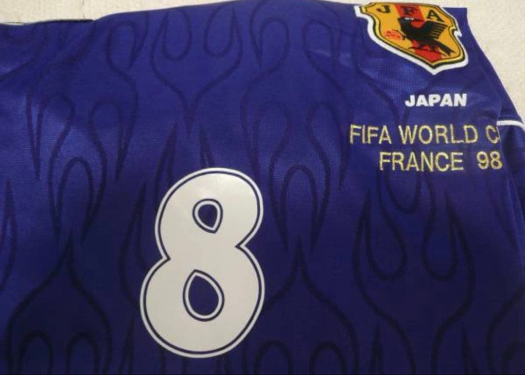 98フランスW杯 日本代表ユニ #8中田英寿 新品タグ付 FIFA刺繍入