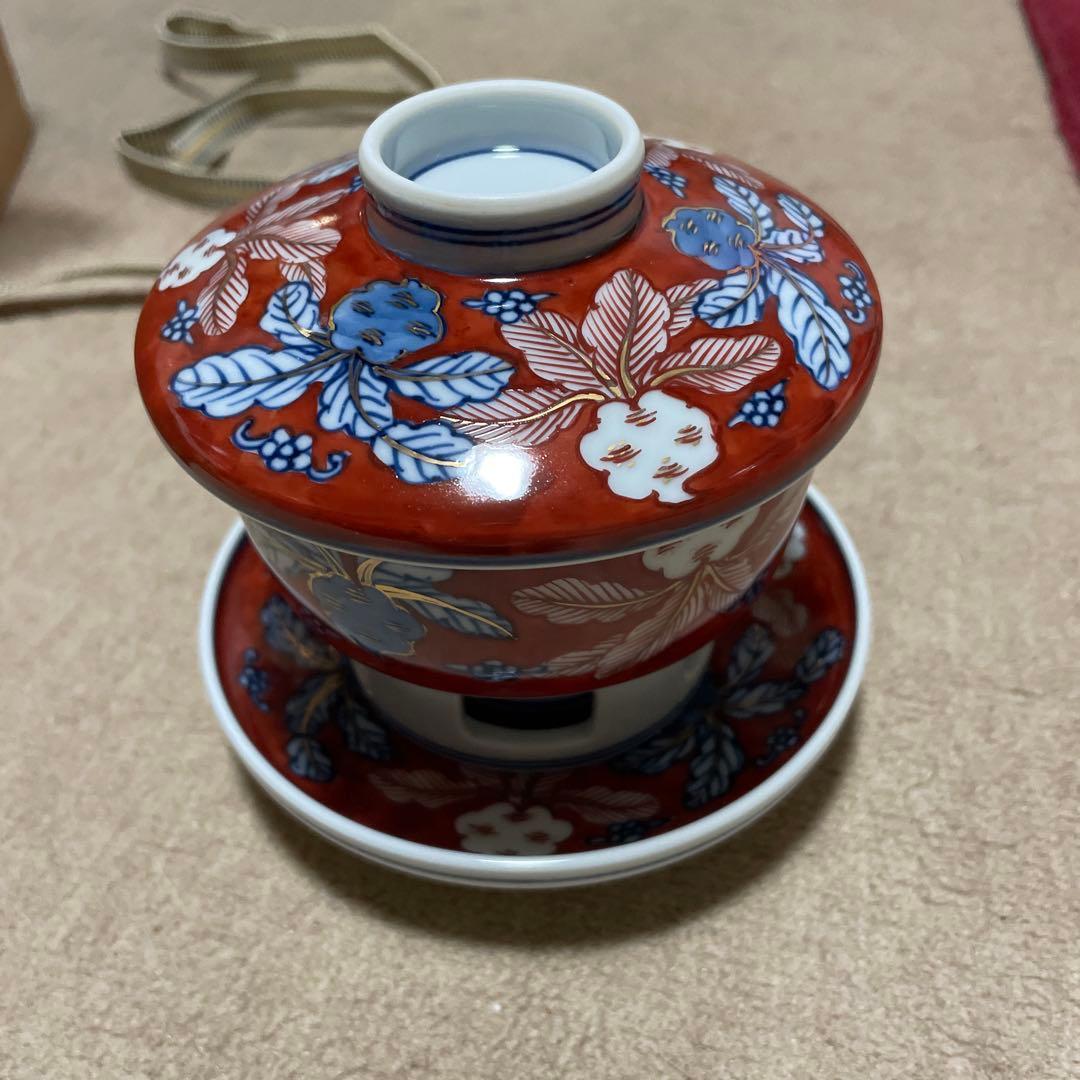 先代源右衛門　古伊万里風蕪絵　蒸椀未開封　傳　日本の器　木箱あり