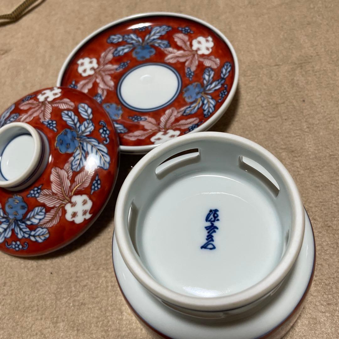 先代源右衛門　古伊万里風蕪絵　蒸椀未開封　傳　日本の器　木箱あり