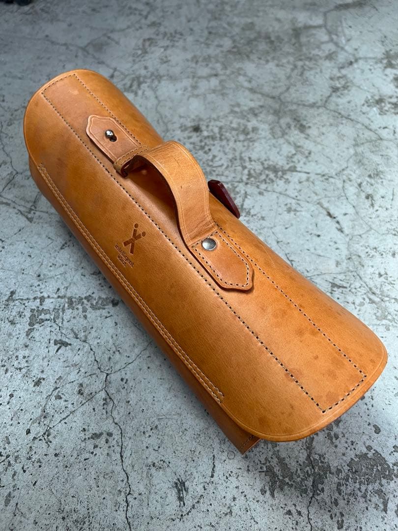 intelligent idiot サドルバッグ トップチューブ用レザーバッグ