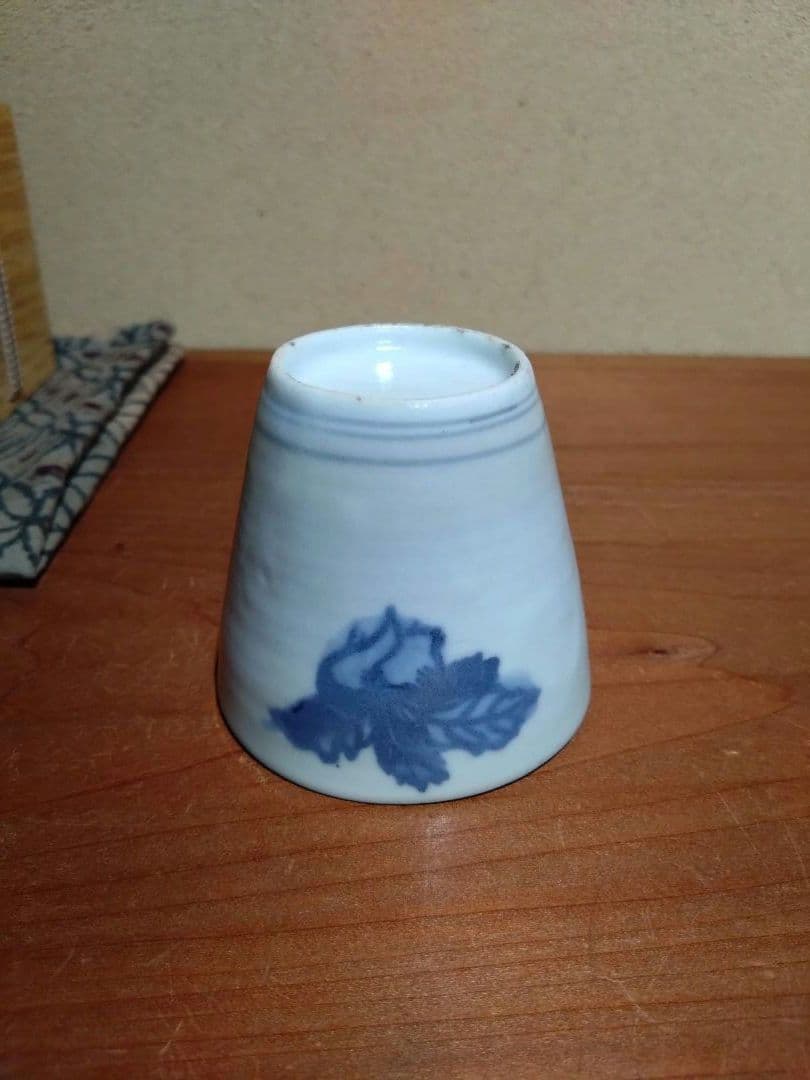 古伊万里 こんにゃく印判 大根と蕪 猪口 古印判 蒟蒻印判 民藝