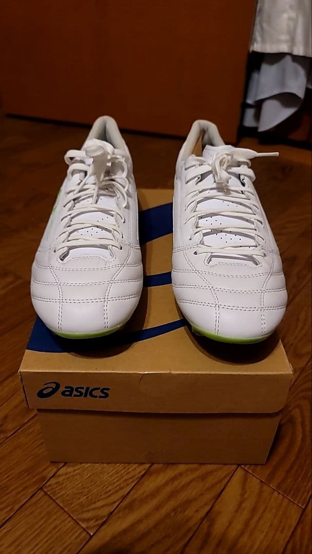 シューズ asics DS LIGHT X-FLY4 WHITE/GREEN 27cm