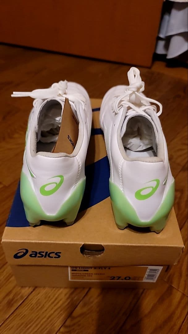 シューズ asics DS LIGHT X-FLY4 WHITE/GREEN 27cm