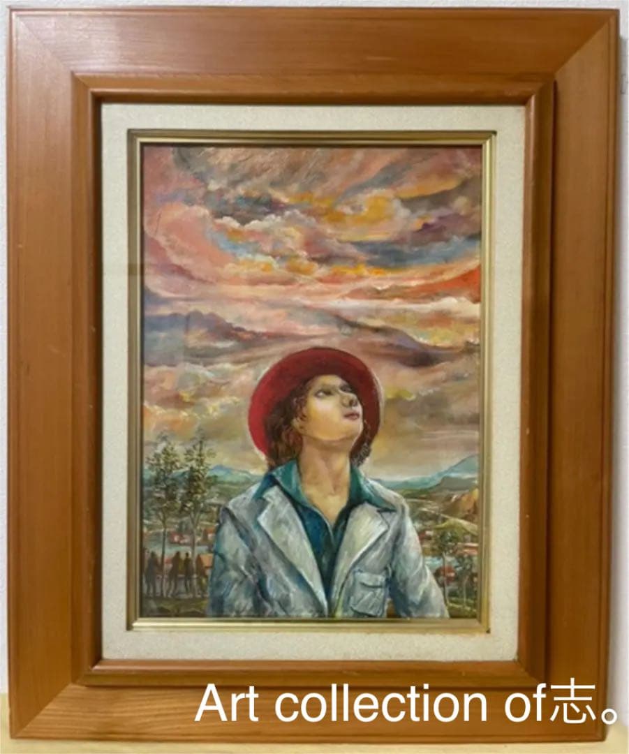 津田周平 油彩 カンヴァス F4 原画 真作保証 1点物