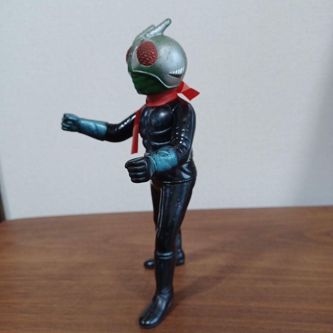 当時もの旧バンダイ社製　仮面ライダー１号＆２号　希少ソフビフィギュア２体セット