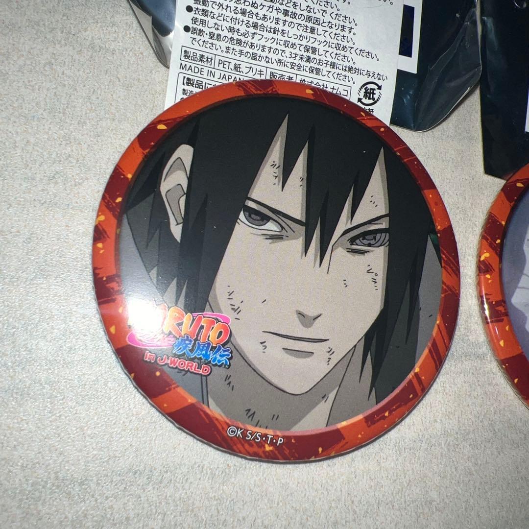 NARUTO ナルト疾風伝 J-WORLD 缶バッジ イタチ　サスケ 2点セット