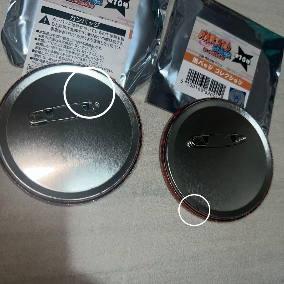 NARUTO ナルト疾風伝 J-WORLD 缶バッジ イタチ　サスケ 2点セット