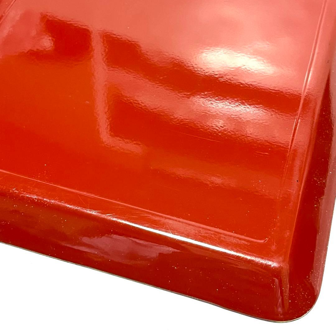 ■両山紋・茶菓盆■曹洞宗・久我竜胆・五七桐・角盆・トレー・漆器・朱色・慶事・茶道