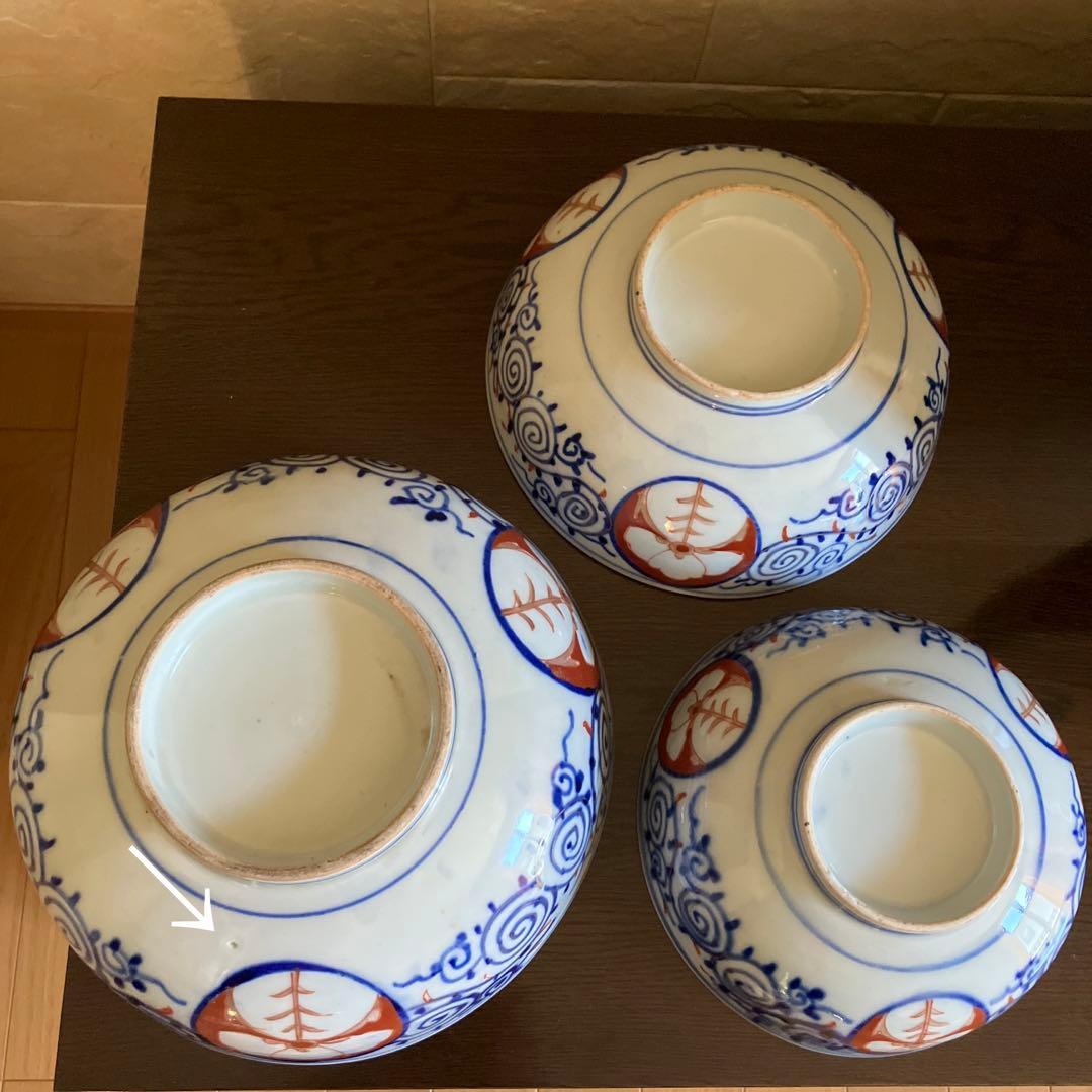 お値下げ 古伊万里 三つ組鉢 骨董品