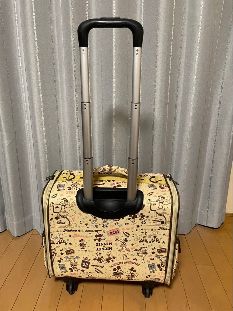 キャスター付きペットキャリー/ディズニー(ミッキー＆ミニー)柄