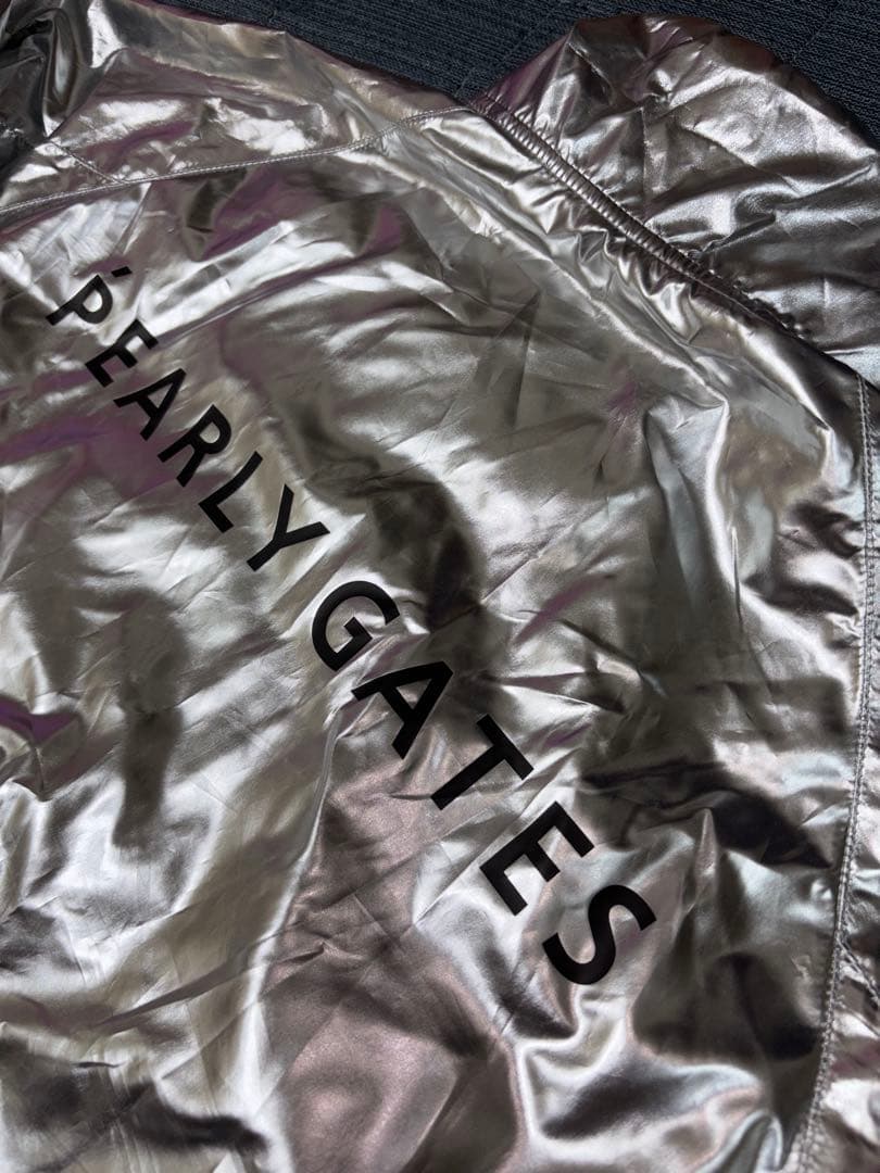 （超美品）パーリーゲイツ、プラチナシルバー、ジップジャケット、ブルゾン、サイズ4