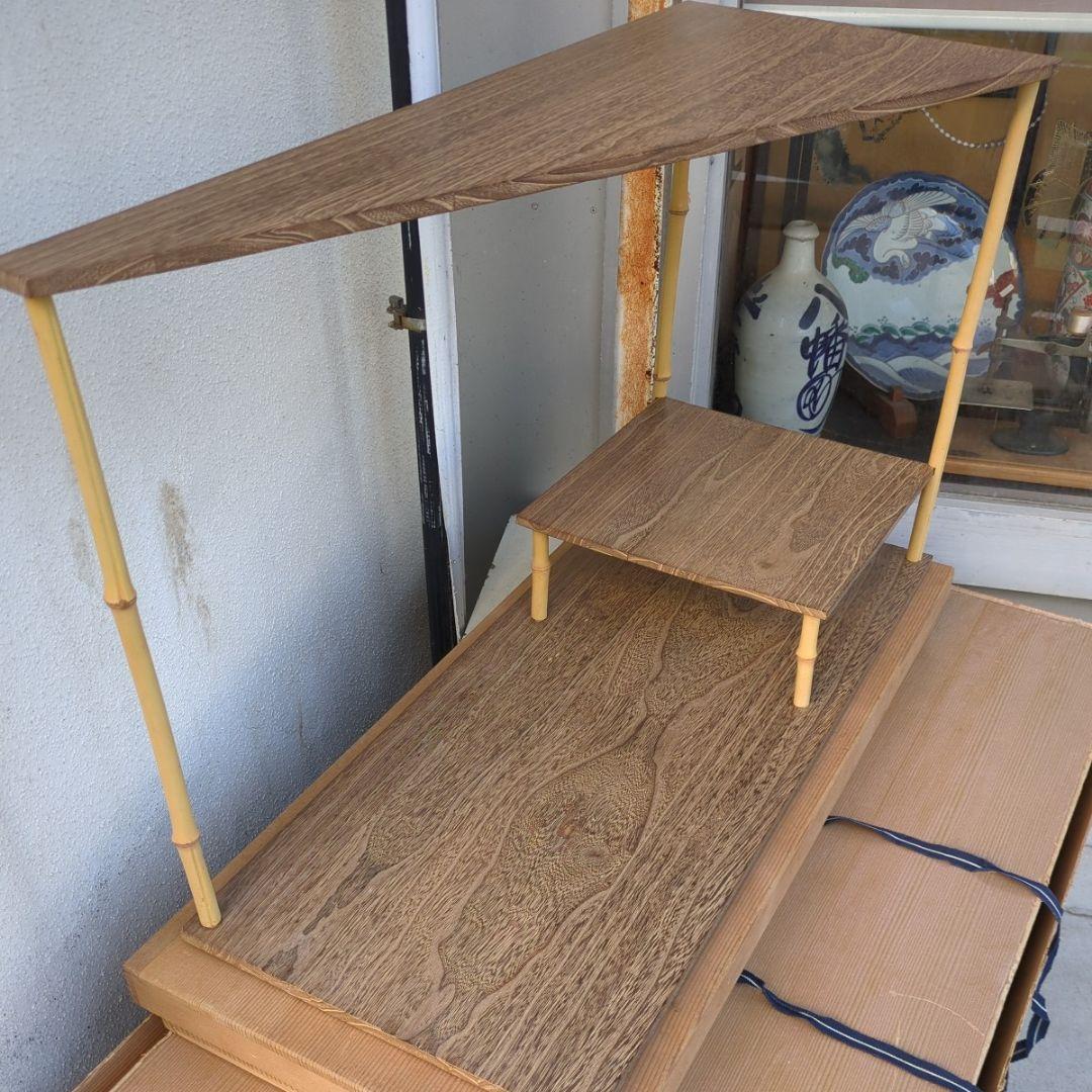 台目棚　花押入　桑　茶道具　組み立て式　茶棚　棚　木箱