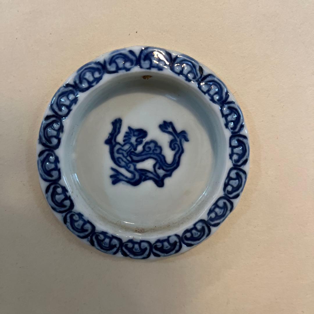 珍品　風炉先　茶道具　陶器　取手　辰砂　古染付　　 時代物　送料無料