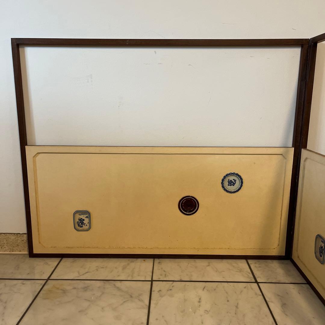 珍品　風炉先　茶道具　陶器　取手　辰砂　古染付　　 時代物　送料無料