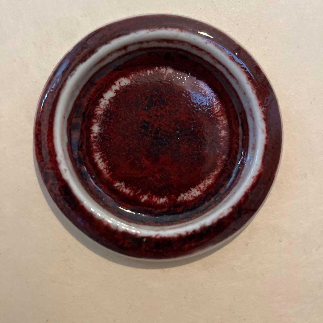 珍品　風炉先　茶道具　陶器　取手　辰砂　古染付　　 時代物　送料無料