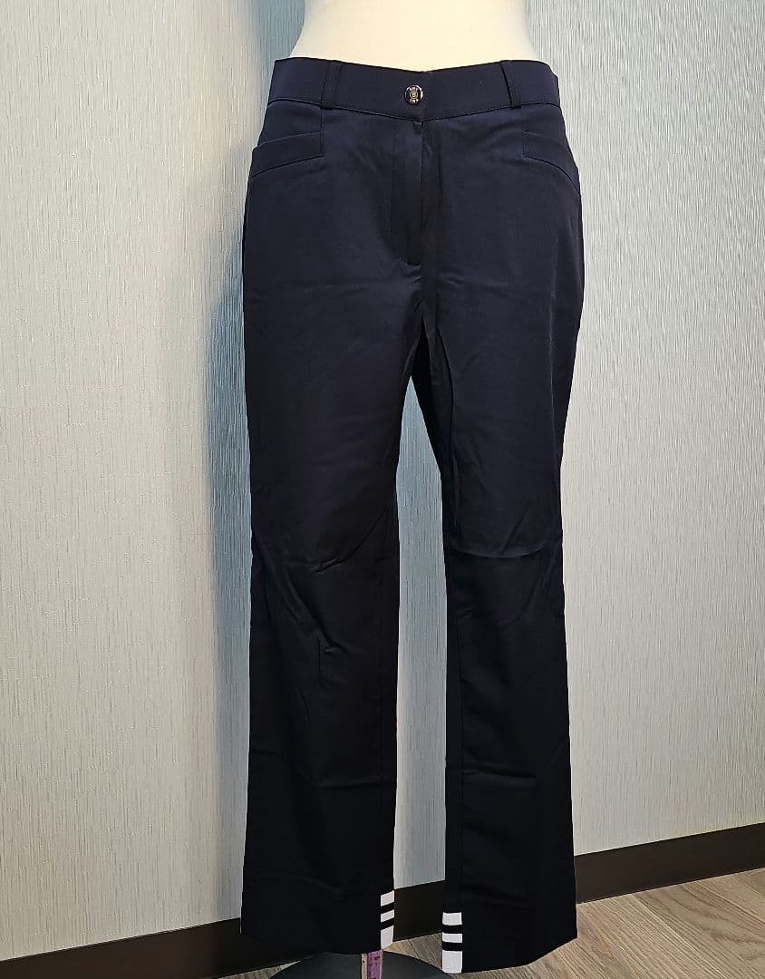 ネイビー フレアパンツ レディース