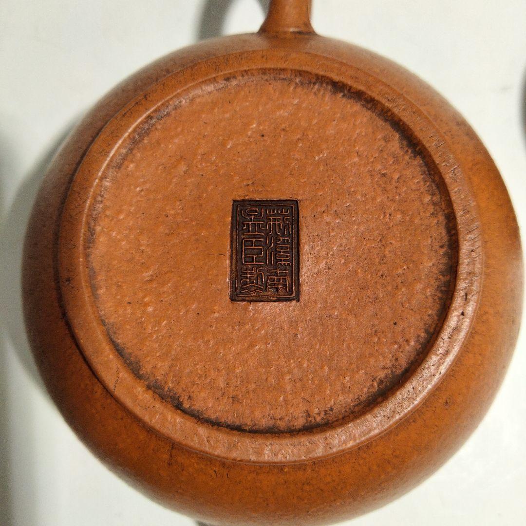 M156-2 荊渓恵孟臣製 水平刻 紫砂朱泥壷 朱泥急須 時代古作 煎茶道具　D