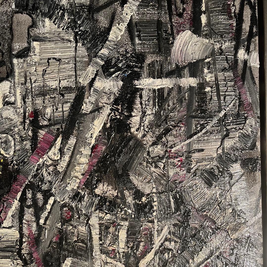 ★真作★ 旭日嘎(シゴラカ) 無題 油絵 貴重作品 フレーム付き 絵画 油彩画