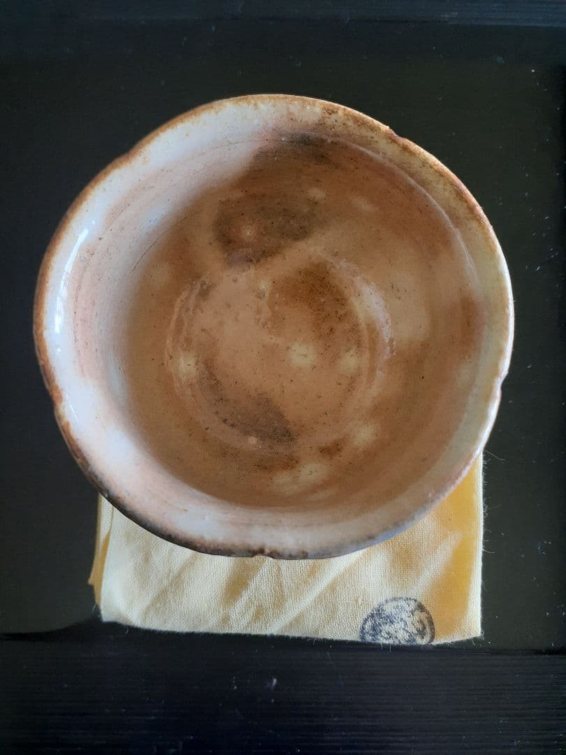 桜花形１３代　十三代　田原　陶兵衛　ぐい吞み　共箱　共布　栞　本人造　萩焼