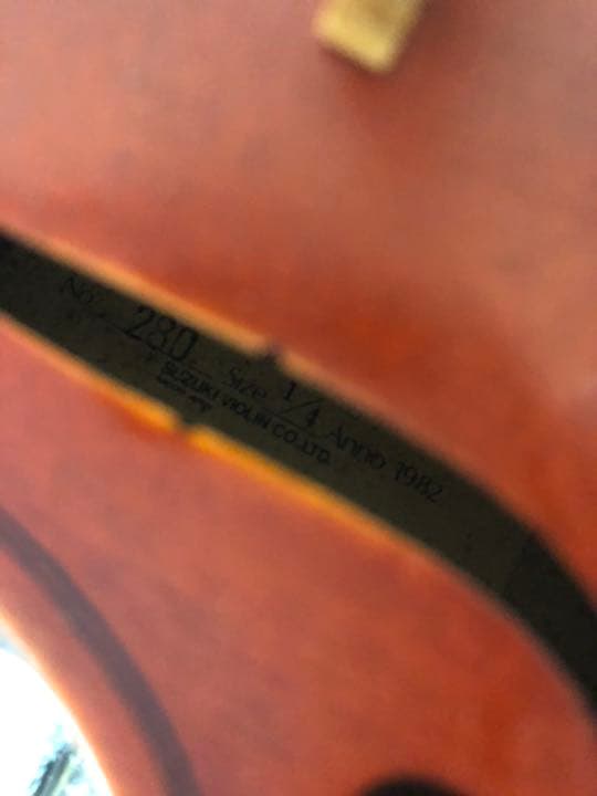 スズキ　バイオリン　1/4 No.280 1982年製