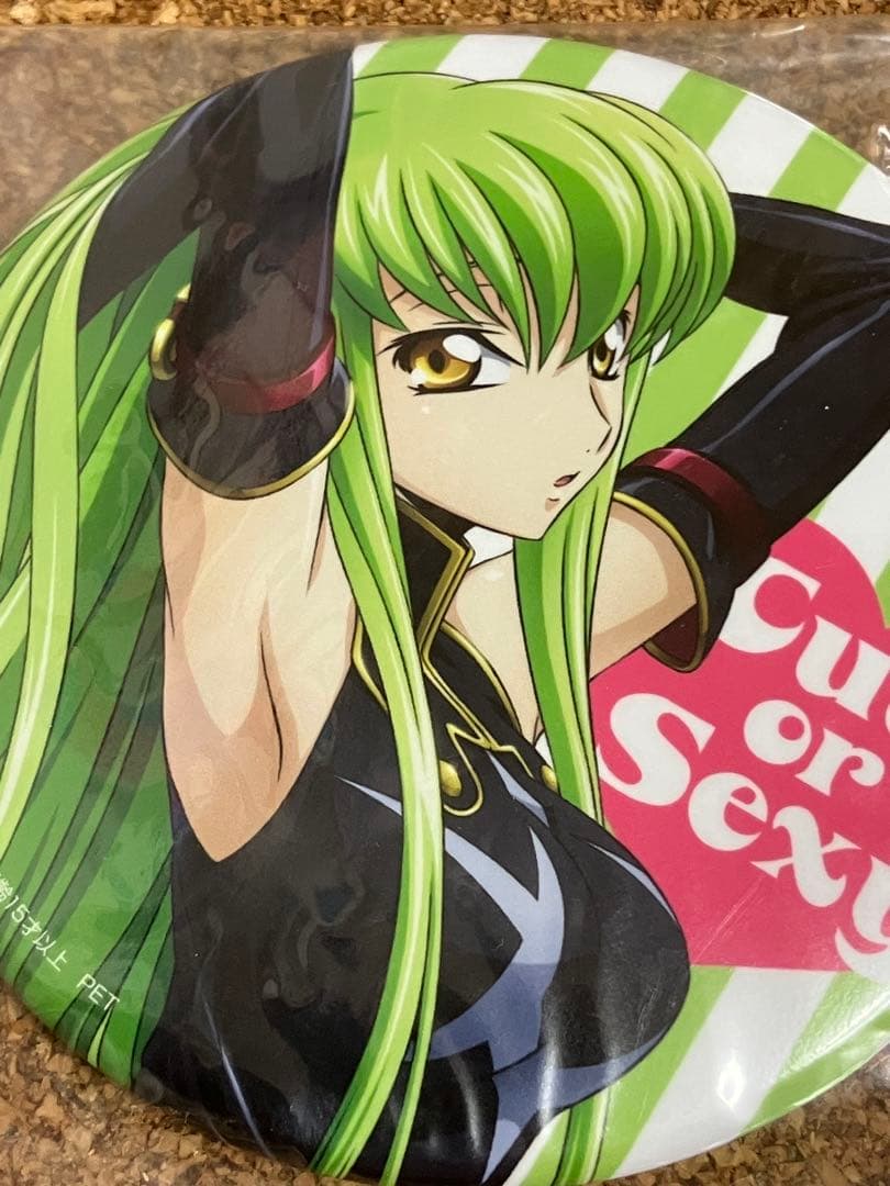 コードギアス　C.C. 　缶バッチ　セガ プライズ