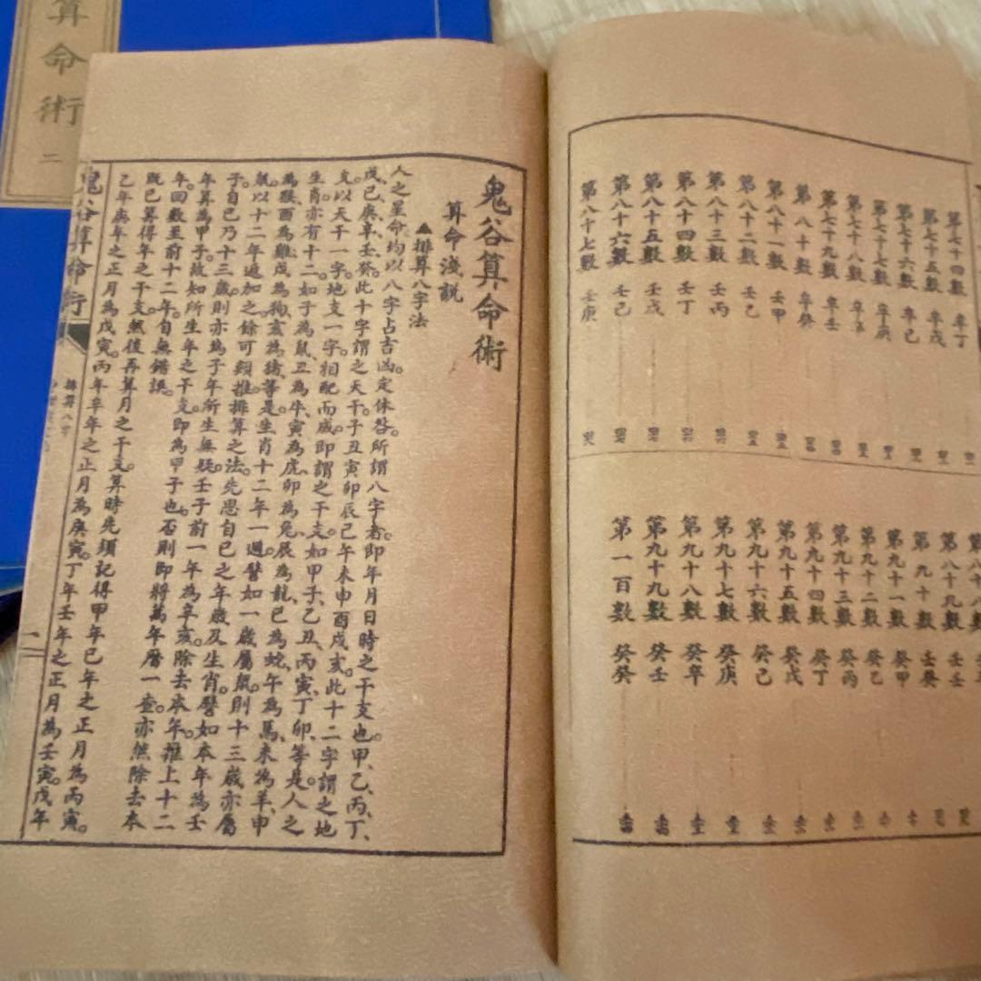 古本　「鬼谷算命術」 占卜学　命運研究用　中華民国再版　4冊セット